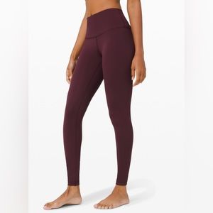 Burgundy Lululemon Leggings size 4